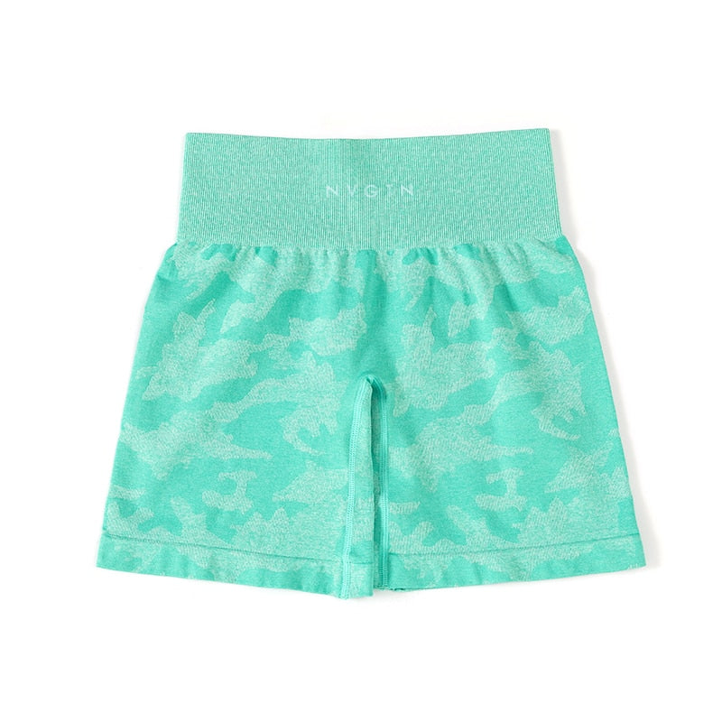 Shorts sem costura camuflado - Deni Store